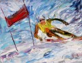 Impresionistas del corredor de esquí alpino